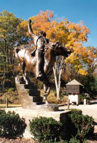 6. General Isreal Putnam, Anna Hyatt Huntington, 1967, Putnam State Park, CT. Front overview of bronze sculpture.
