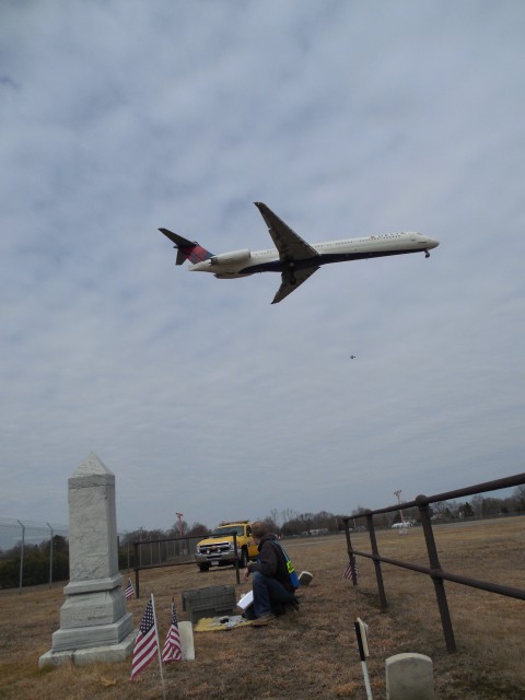 1.2.6 Freeman Burial Lot, T.F. Green Airport, Warwick, Rhode Island.  Cemetery marker survey.