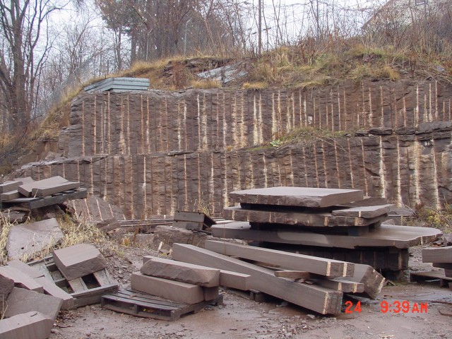 1.4.3 Portland Brownstone Quarry, Portland, CT. Overview of the Connecticut Sandstone Quarry shortly after closing reoperations.