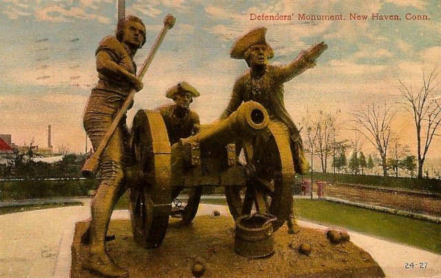 1.4.6 Post card of Defendants of New Haven Monument showing original attachments for replication.