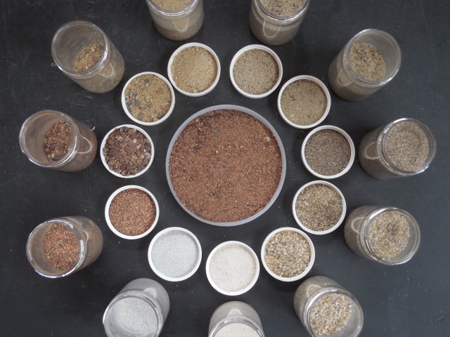 2.5.4 A selection of aggregates used for replicating historic mortars.