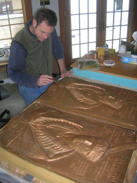 2.6.14 Pushetonequa, Christian Petersen, 1930, State Historical Society of Iowa, Des Moines. View of finishing replica.
