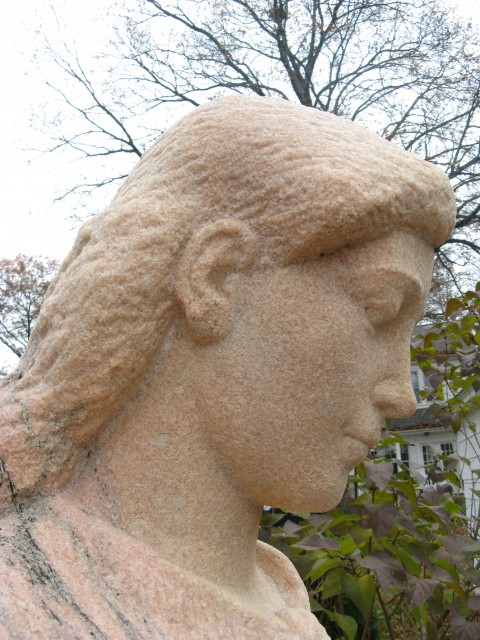 2.6.8 Mother and Boy, Henry Kreis, 1937, Stamford, CT. Mother's head after color matched aggregate patches.