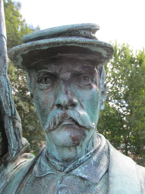 2.7.9 Civil War Memorial, Launt Thompson, 1872, Pittsfield, MA. Overview of face before treatment.
