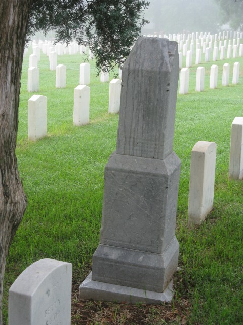 4.1.36  Confederate Dead Monument, Fort Smith National Cemetery, Fort Smith, AR. Overview of the marble monument.