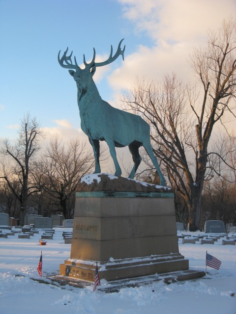 6.2.3. Elks Rest Memorial, Eugene Moraham, 1914,  Forest Lawn Cemetery, Buffalo, NY.  Overview monument for conservation assessment.