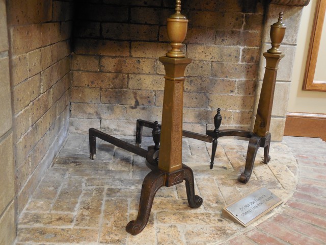 6.7.15 Tea Room Fireplace Andirons, Iowa State University, Ames. Overview after treatment.