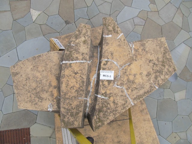 9.1.9 Costantino Nivola, 1962, Morse College, Yale University. Cast stone sculpture before treatment.