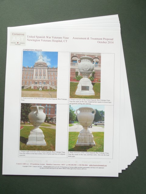 1.6.16 United Spanish  War Veterans Vase Treatment Proposal -Condition Images.