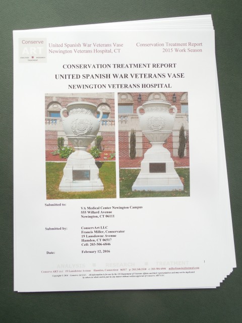1.6.17 United Spanish  War Veterans Vase Treatment Report -Cover.