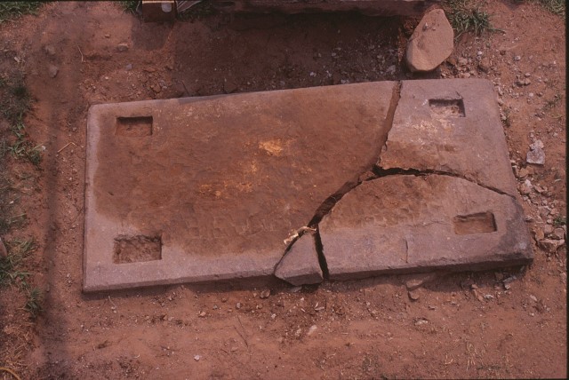 9.8.16 Reverend Chauncey Box Crypt, 1756. Broken sandstone base.