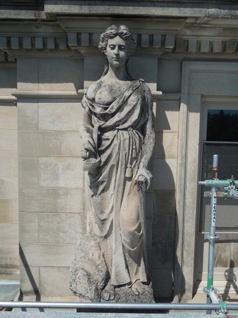 9.9.15  Marston Muses, 1900, Iowa State University, Ames.  Mining. Front overview of the sculpture.